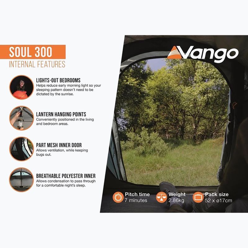 Namiot trekkingowy 3-osobowy Vango Soul 300 deep blue 5