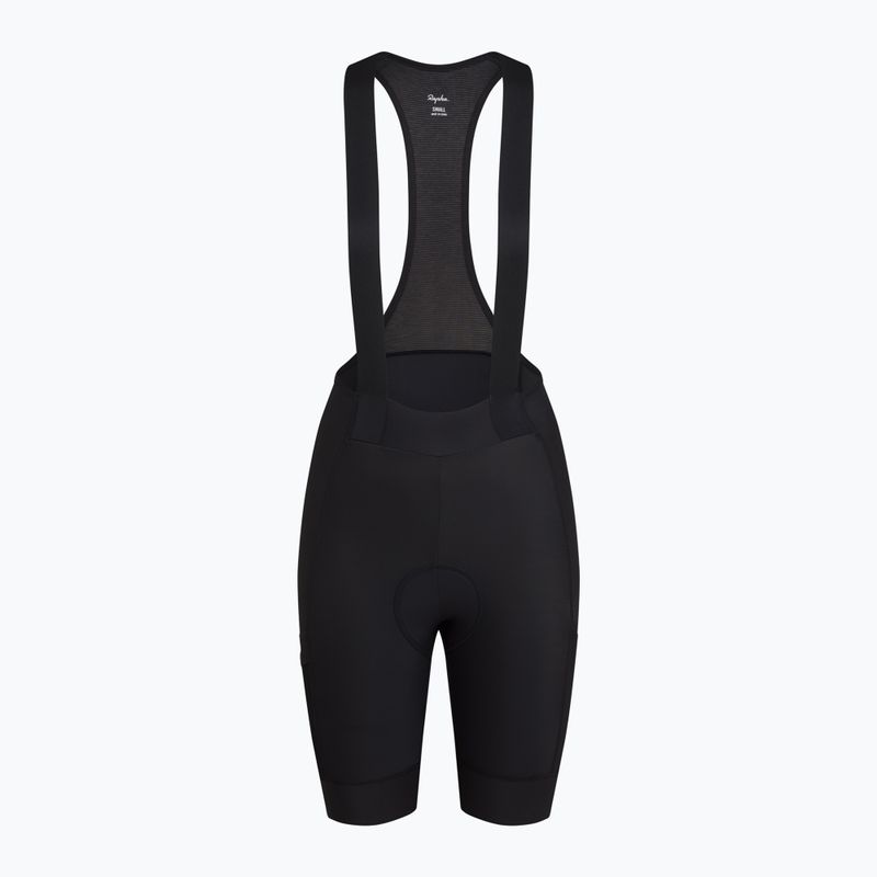 Spodenki rowerowe damskie Rapha Brevet Element Cargo Bib Shorts black/white