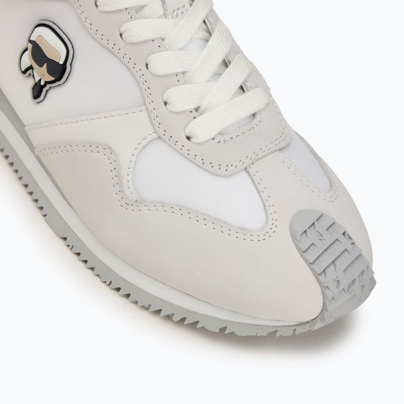Buty damskie KARL LAGERFELD Velocette Embro Nft white leather/textile w/silver 7