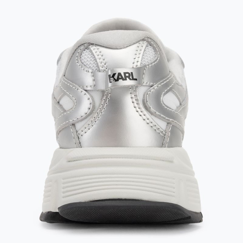 Buty damskie KARL LAGERFELD Orion Sidetrim white leather/textile w/silver 6