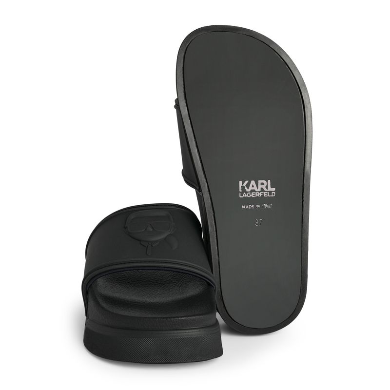 Klapki damskie KARL LAGERFELD Kondominium Nft Relief black rubber 5
