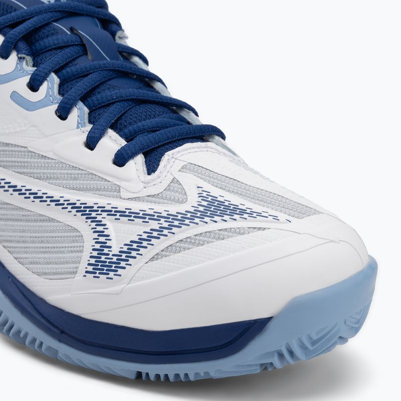Buty do tenisa damskie Mizuno Wave Exceed Light 2 CC white/ bellwether blue/ bel air blue 7