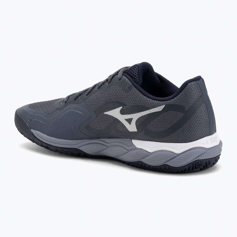 Buty do tenisa męskie Mizuno Wave Enforce Court CC odyssey gray/white/blue granite 3