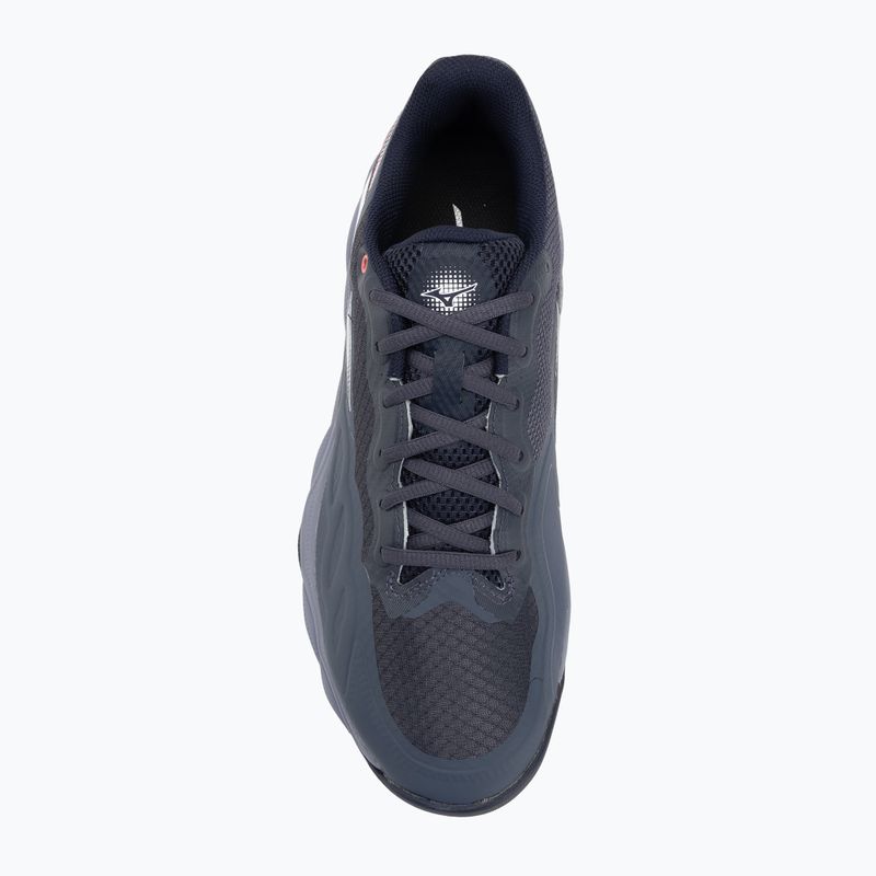 Buty do tenisa męskie Mizuno Wave Enforce Court CC odyssey gray/white/blue granite 5