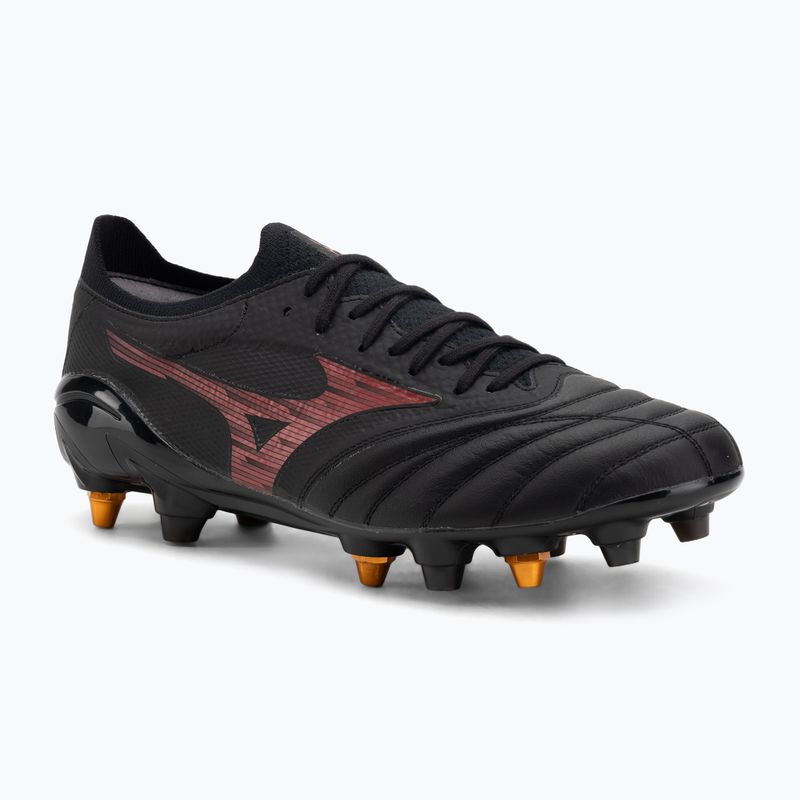 Buty piłkarskie męskie Mizuno Morelia Neo IV Beta Elite Mix SG black/morelia 40th red/black