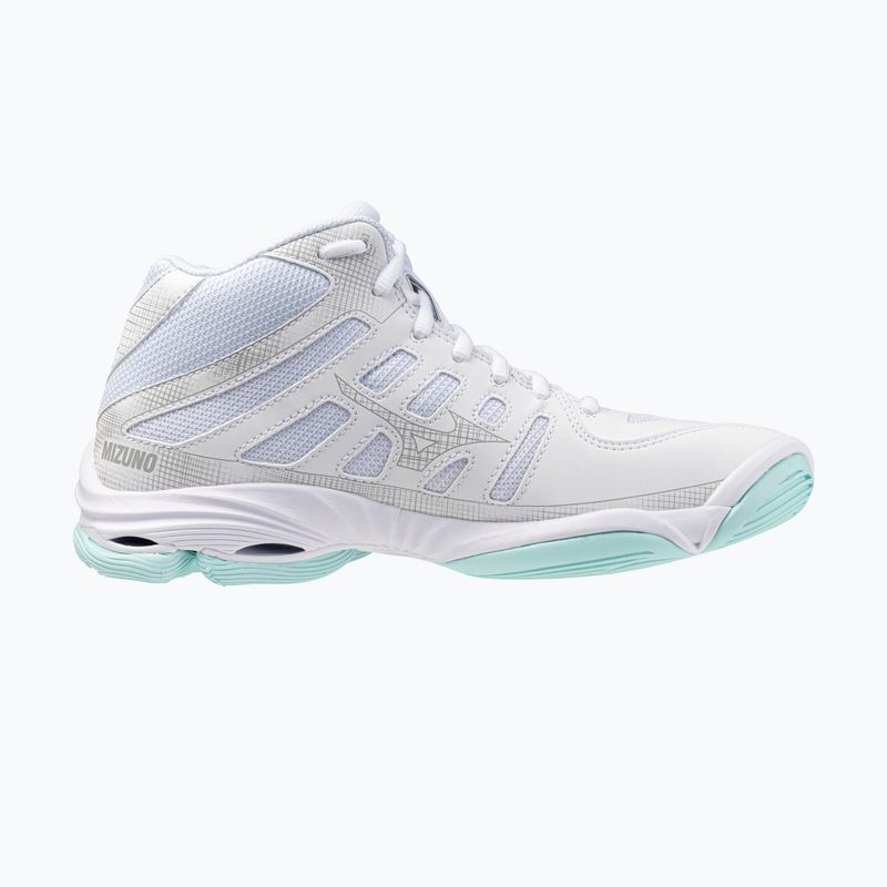 Buty do siatkówki damskie Mizuno Wave Voltage 2 Mid white/blue tint 9