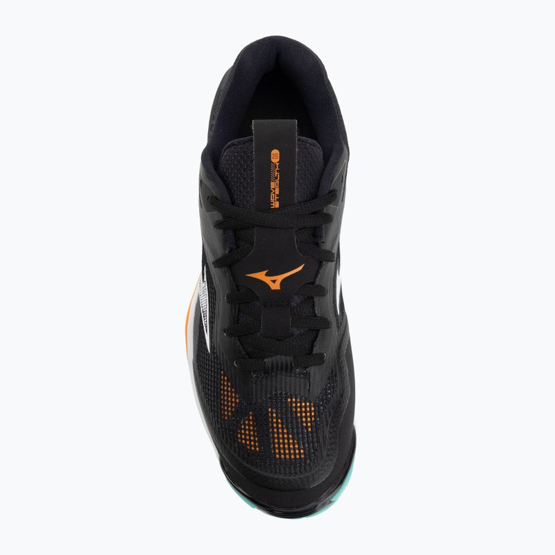 Buty do piłki ręcznej Mizuno Wave Stealth 6 black/tangelo/ice green 5