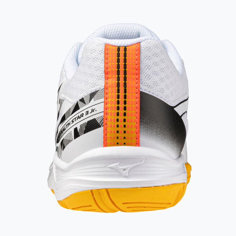 Buty dziecięce Mizuno Stealth Star 3 white/fiery coral 2/citrus 10