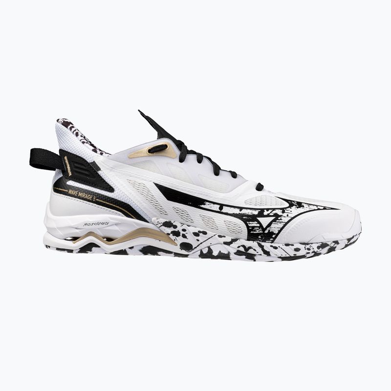 Buty do piłki ręcznej Mizuno Wave Mirage 5 white/black/ge gold 8