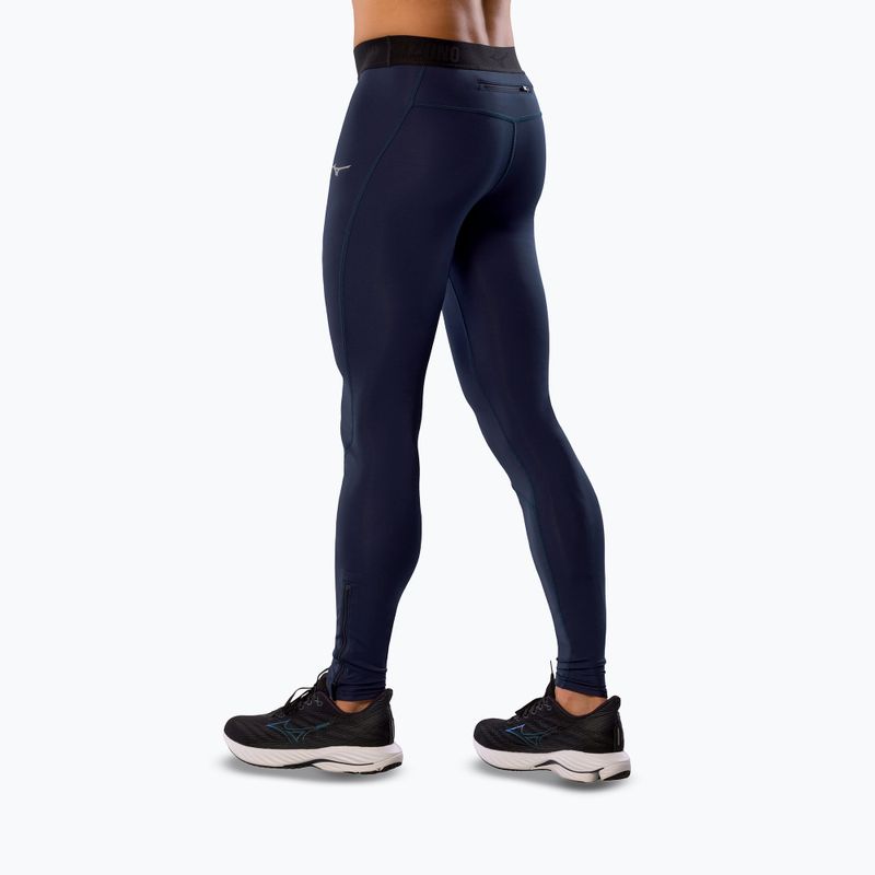 Legginsy do biegania męskie Mizuno Core Impulse Long baritone blue 2