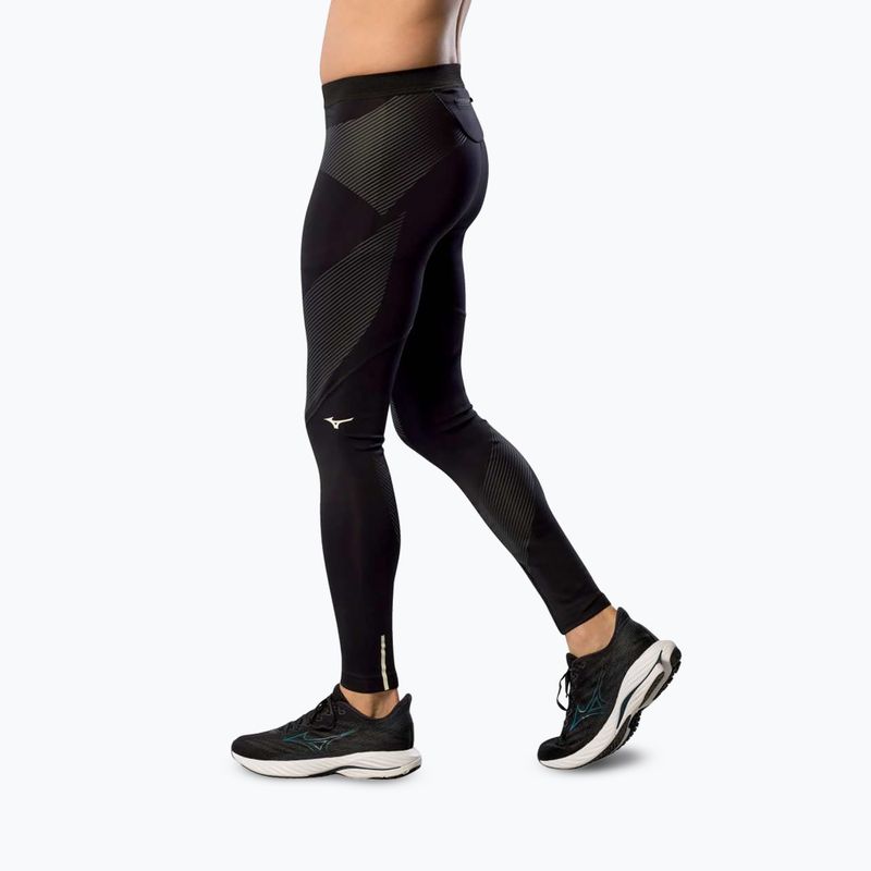 Legginsy do biegania męskie Mizuno Tech Biogear Sonic Long black 2