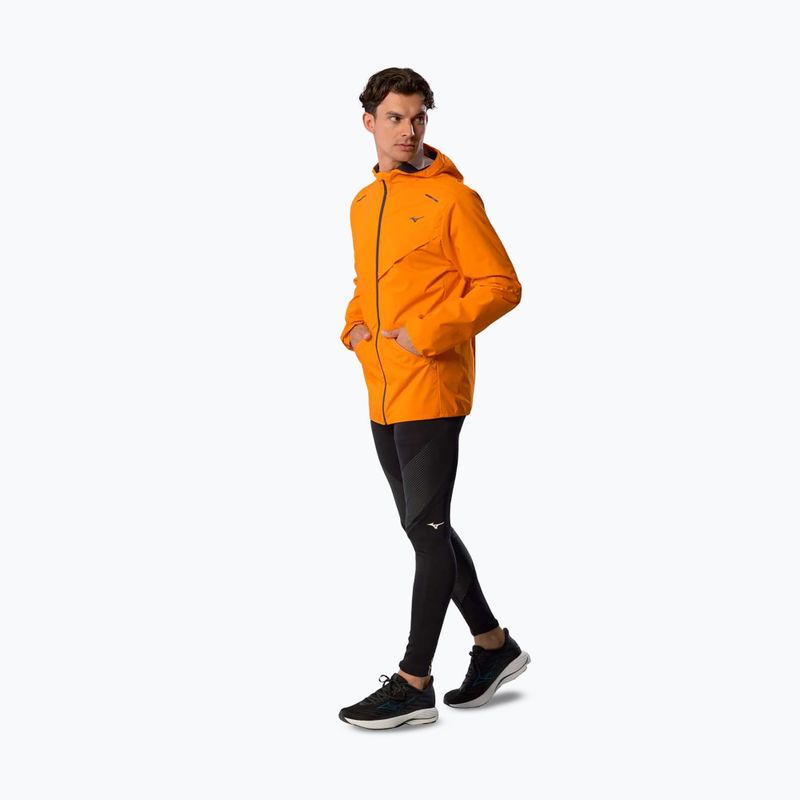 Kurtka do biegania męska Mizuno Tech Thermal Charge Hooded tangelo 2