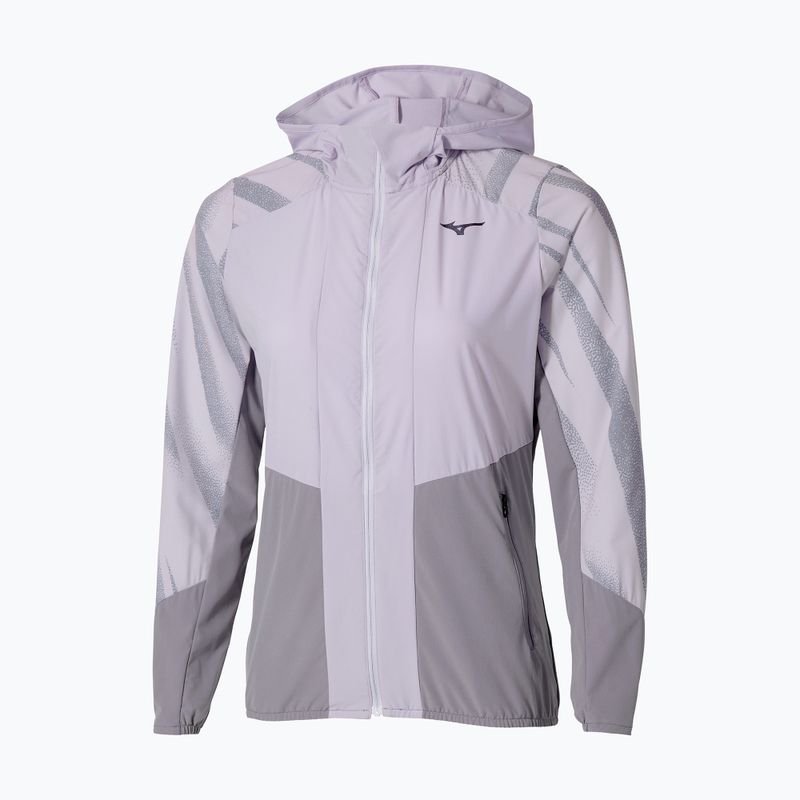 Kurtka do biegania damska Mizuno Active Alpha Hodded icelandic blue