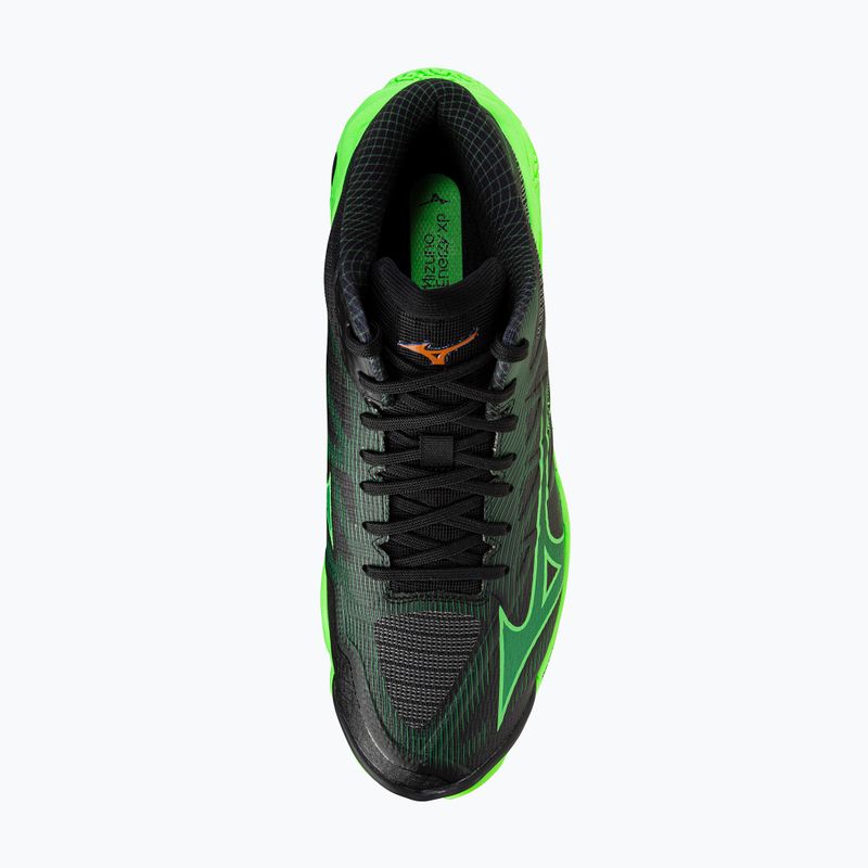 Buty do siatkówki Mizuno Wave Lightning Elite Mid black/glowing apple/mandarin orange 12