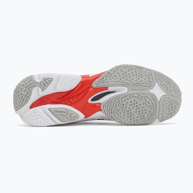 Buty do siatkówki Mizuno Wave Lightning Elite Mid white/black/fiery red 4