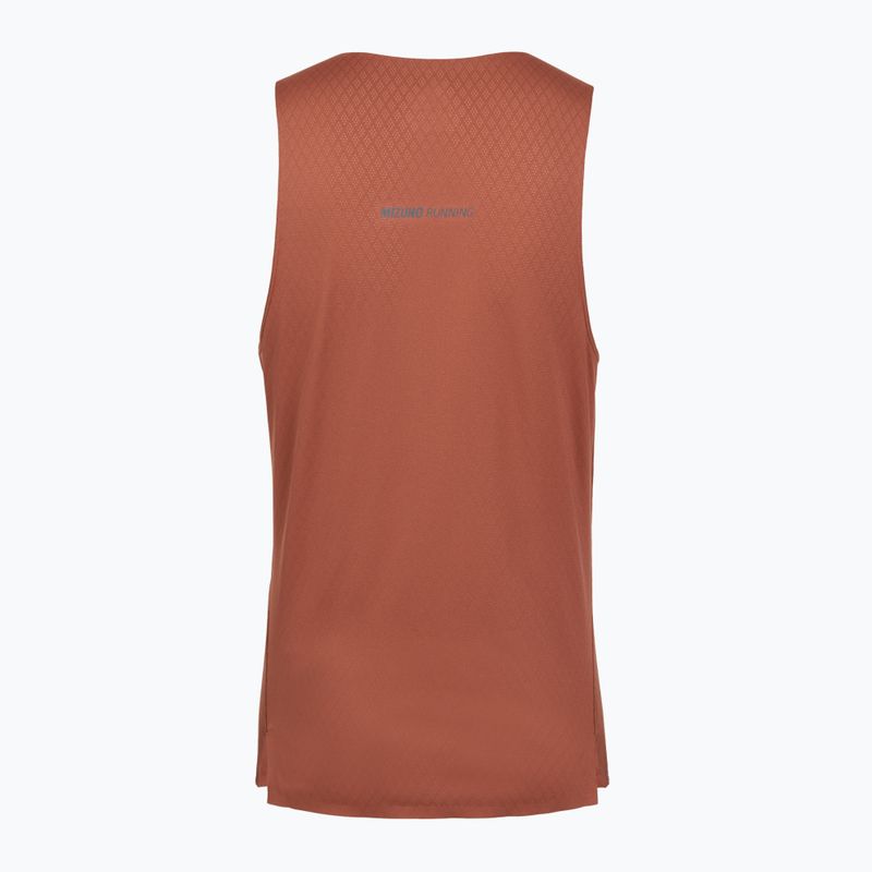 Koszulka do biegania męska Mizuno Tech Light Tank copper brown 2
