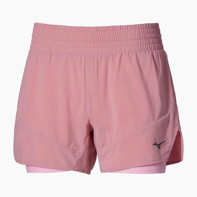 Spodenki do biegania damskie Mizuno Active 2in1 4.5 rose elegance 2