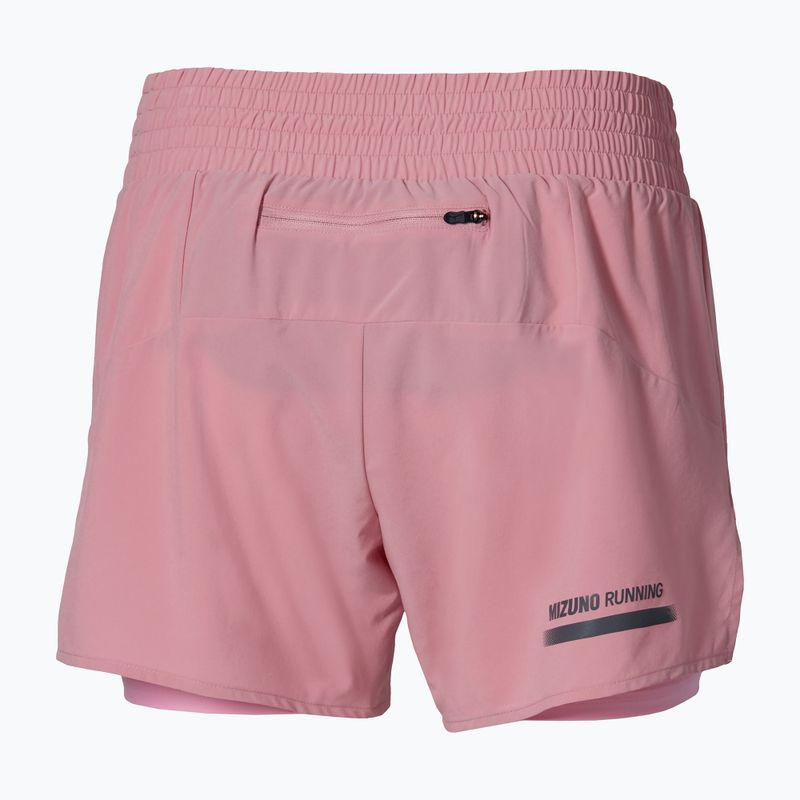 Spodenki do biegania damskie Mizuno Active 2in1 4.5 rose elegance 3