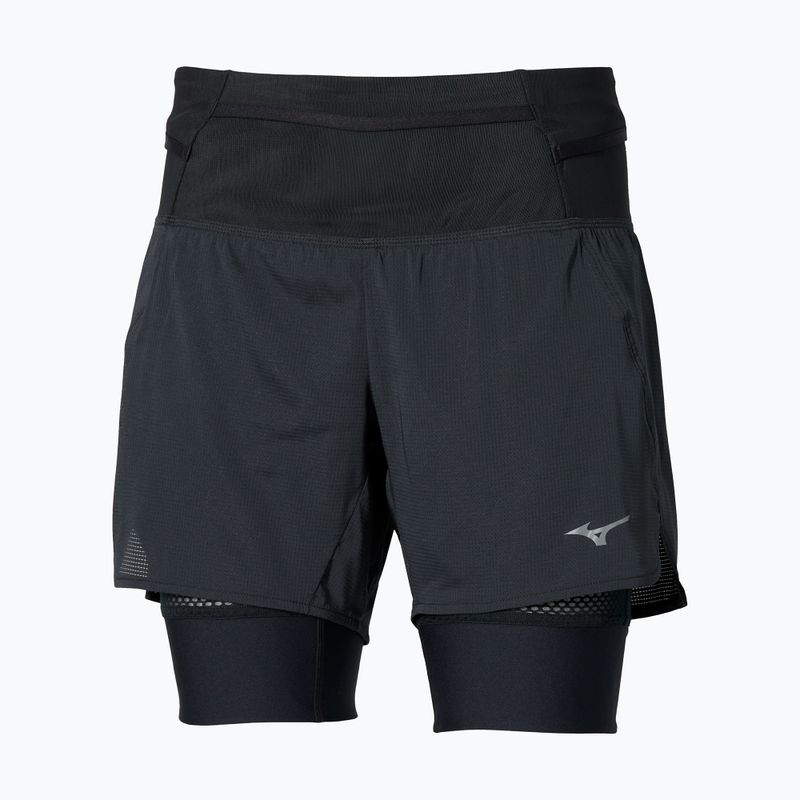 Spodenki do biegania damskie Mizuno Trail Multipocket 2in1 black 2