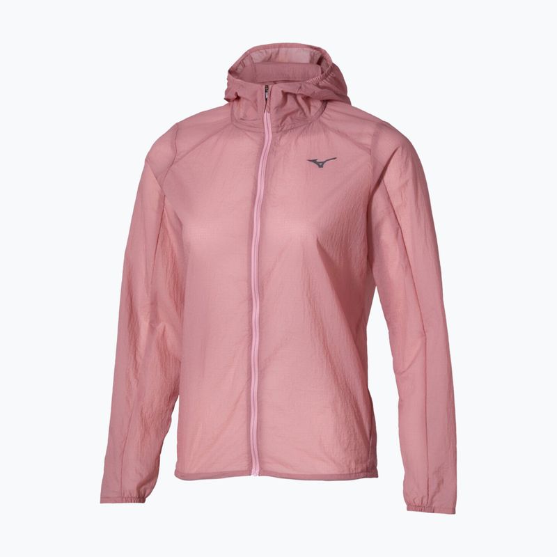 Kurtka do biegania damska Mizuno Tech Light Hooded Jacket rose elegance