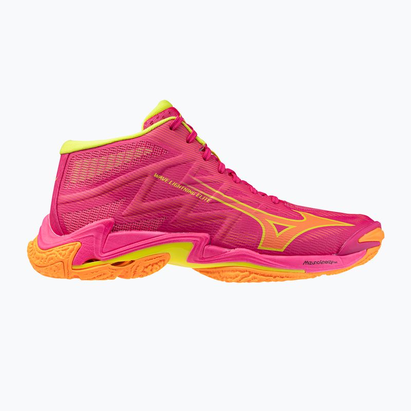 Buty do siatkówki Mizuno Wave Lightning Elite Mid pink tetra/fortune yellow/light 8
