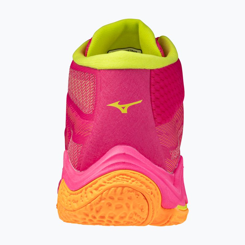 Buty do siatkówki Mizuno Wave Lightning Elite Mid pink tetra/fortune yellow/light 10