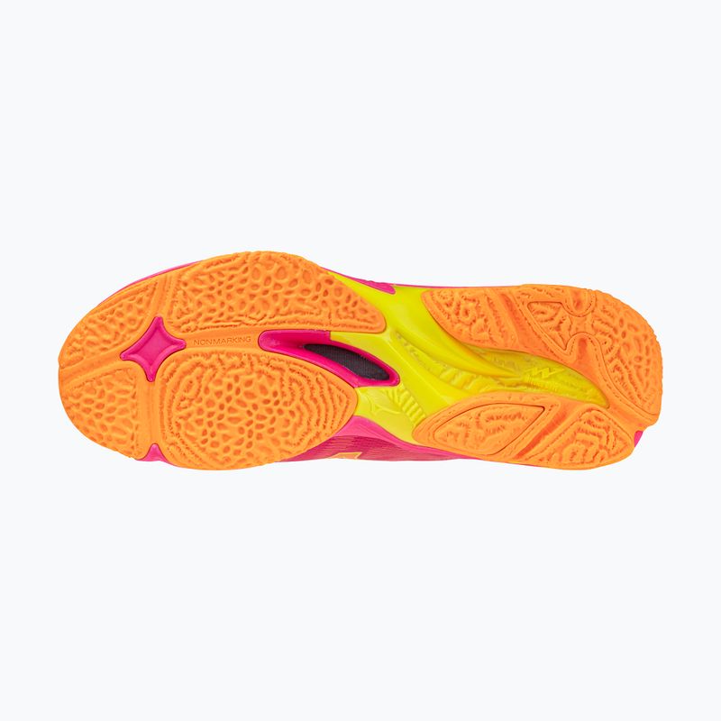Buty do siatkówki Mizuno Wave Lightning Elite Mid pink tetra/fortune yellow/light 11
