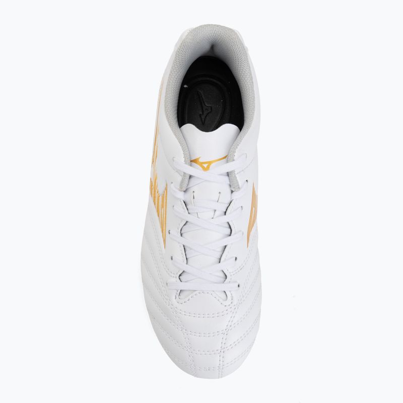 Buty piłkarskie dziecięce Mizuno Monarcida Neo III Select AG white/mp gold 5