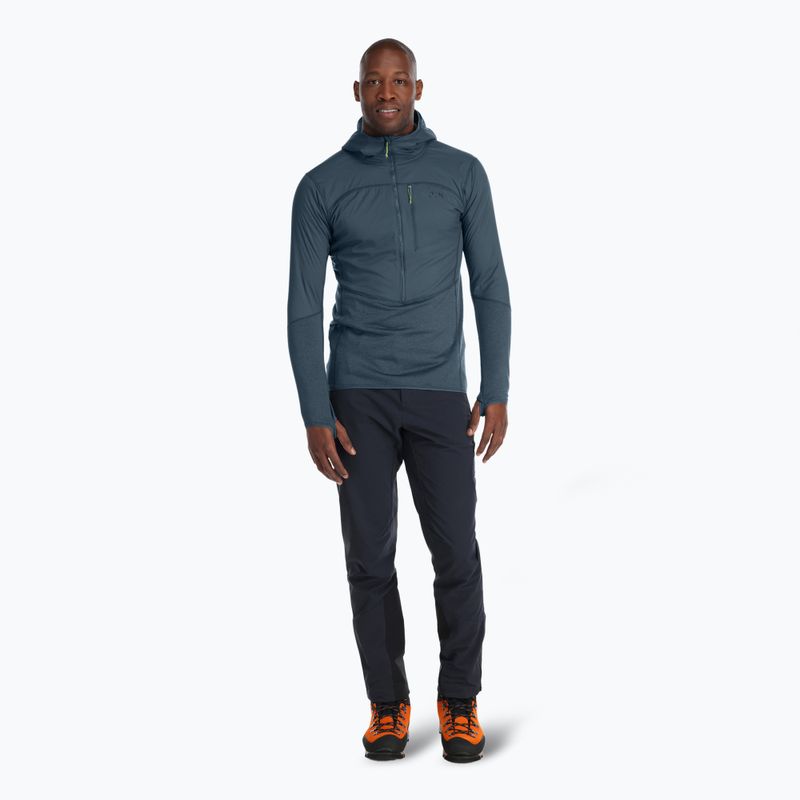 Bluza trekkingowa męska Rab Ascendor Summit Hoody orion blue 2