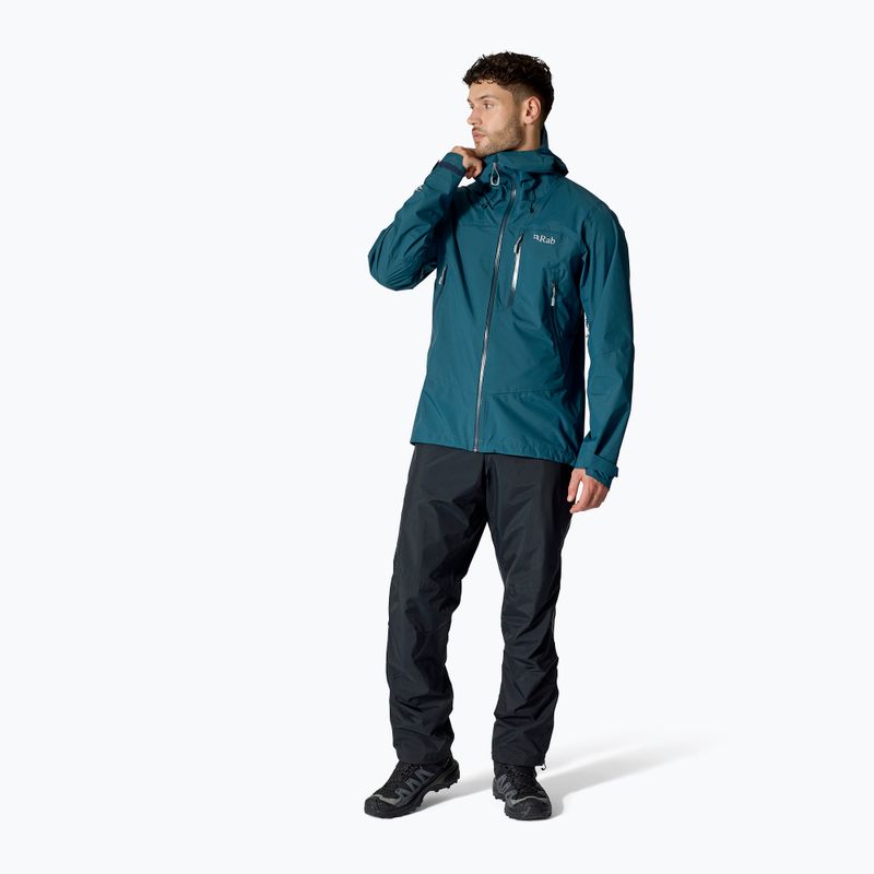Spodnie trekkingowe męskie Rab Downpour Mountain black 2