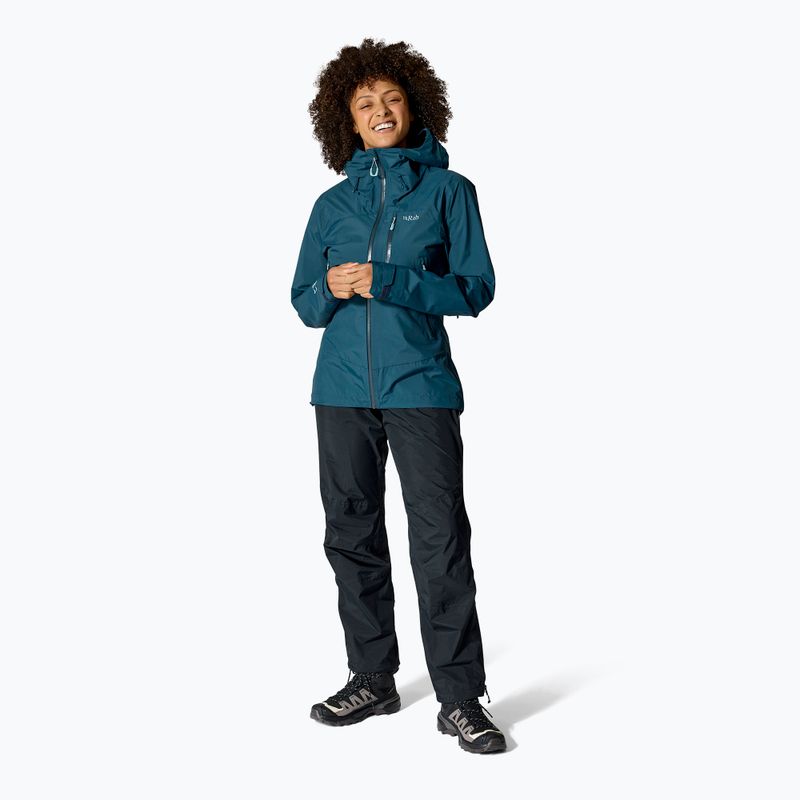 Spodnie trekkingowe damskie Rab Downpour Mountain black 2