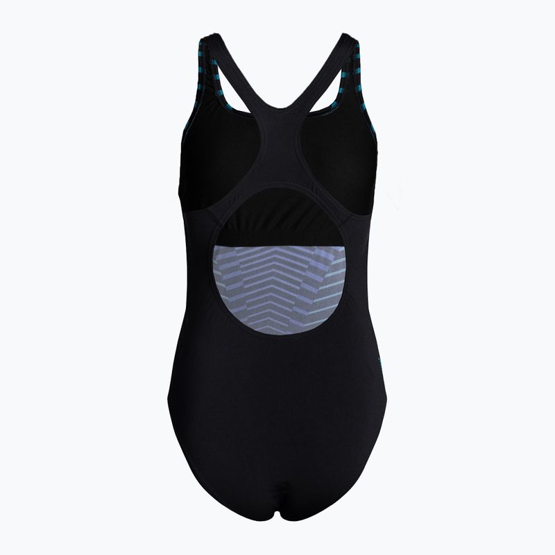Strój pływacki jednoczęściowy damski Speedo Digital Printed Medalist black/chroma blue/aquarium 2