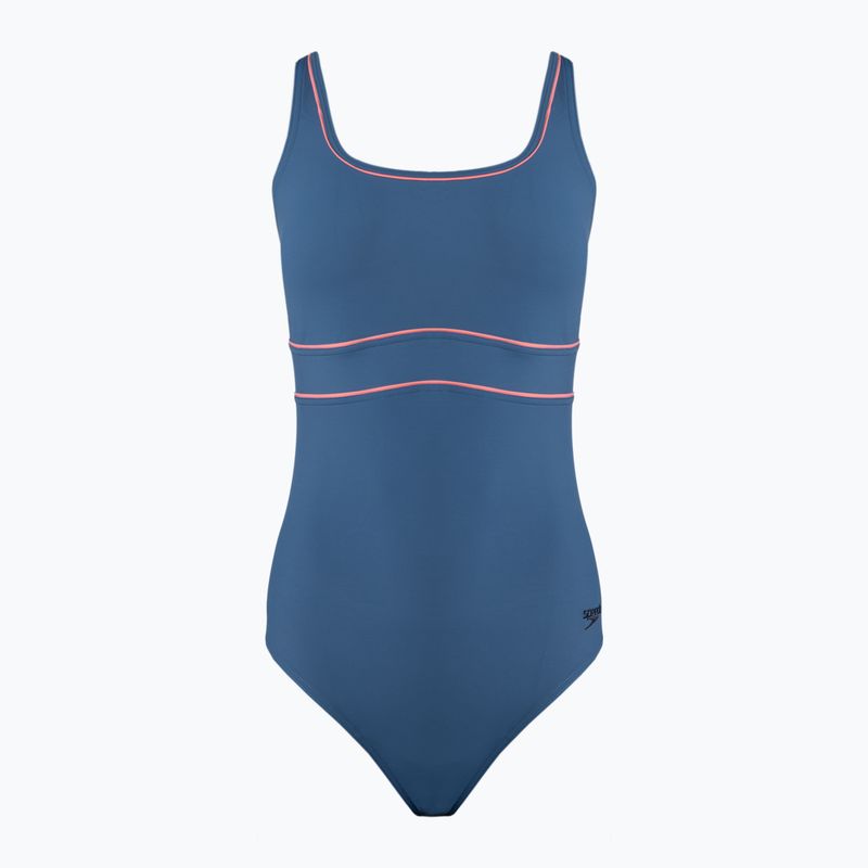 Strój pływacki jednoczęściowy damski Speedo New Contour Eclipse ageon blue/cinder rose