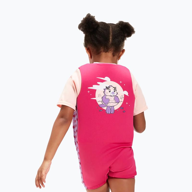 Strój pływacki jednoczęściowy dziecięcy Speedo Printed Float Suit aria miami lilac/sweet taro 5