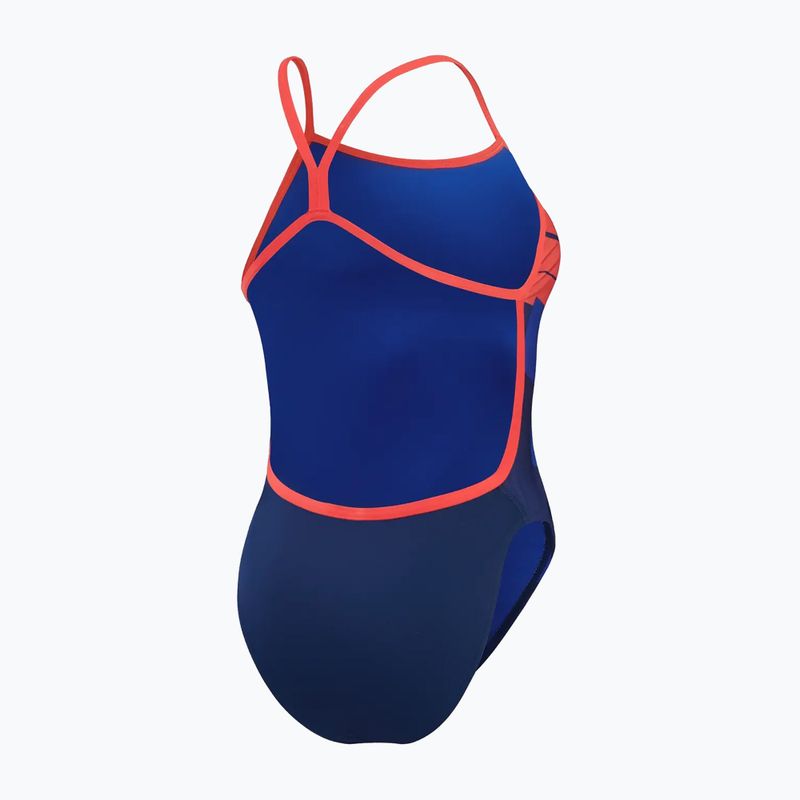 Strój pływacki jednoczęściowy damski Speedo Placement Digital Vback cerulean blue/true cobalt/watermelon/white 3