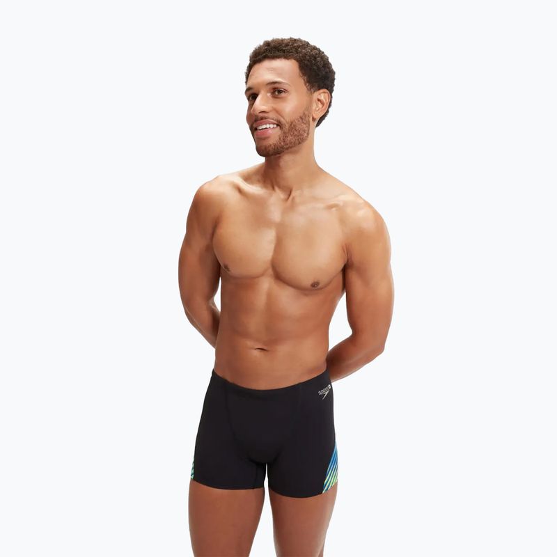 Bokserki pływackie męskie Speedo Allover Digital V-Cut Aquashort black/true cobalt 5