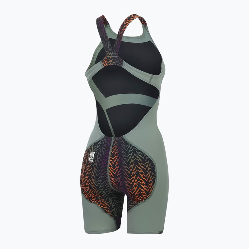 Strój pływacki damski Speedo Fastskin LZR Ignite Kneeskin country green/black/nectarine 2