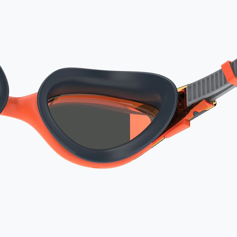 Okulary do pływania Speedo Biofuse 2.0 Mirror amber wave/steel/crimson mirror 6