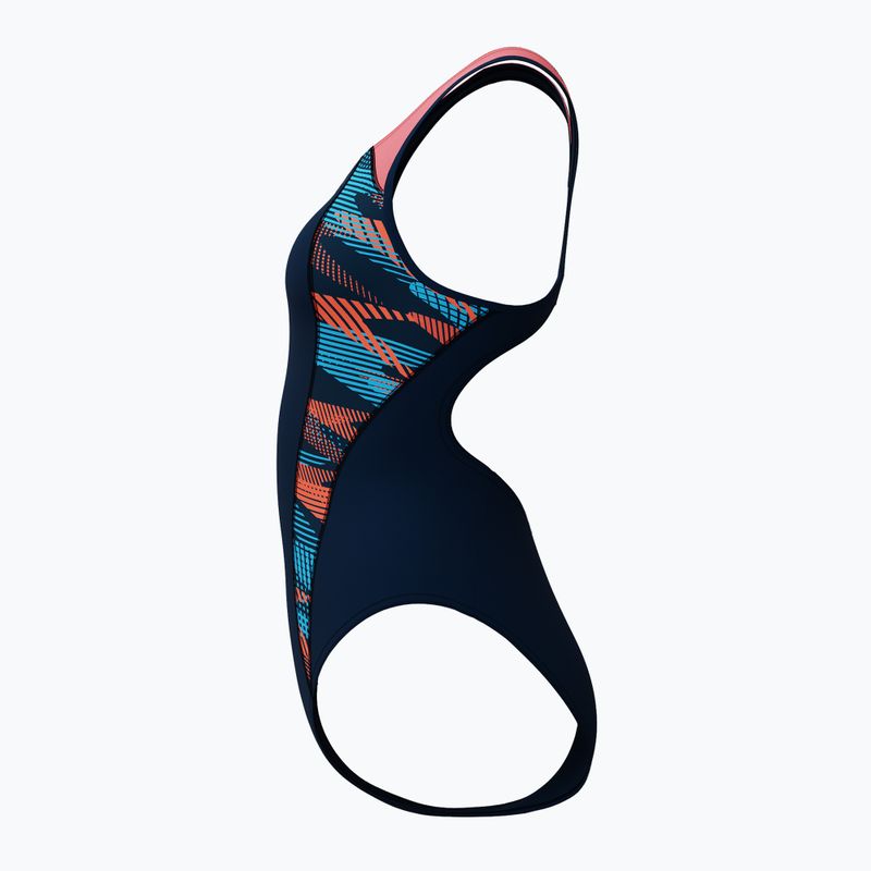 Strój pływacki jednoczęściowy damski Speedo Placement Laneback zoom boom placement/true navy 7