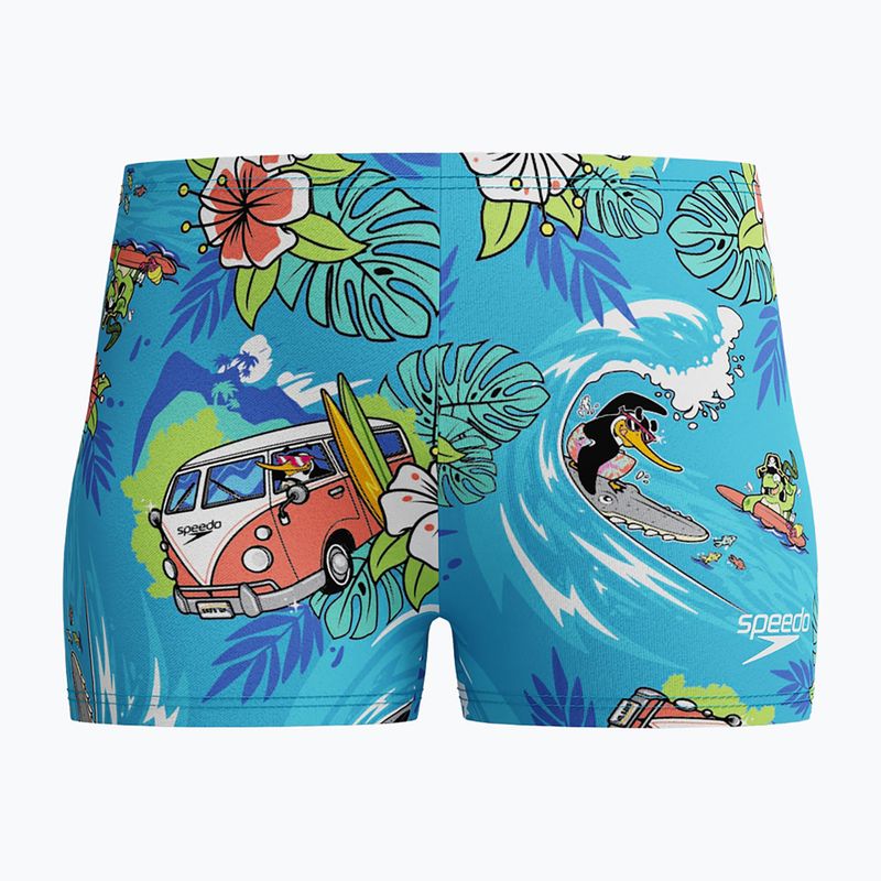 Bokserki pływackie dziecięce Speedo Learn To Swim Digital Allover Aquashort picton blue