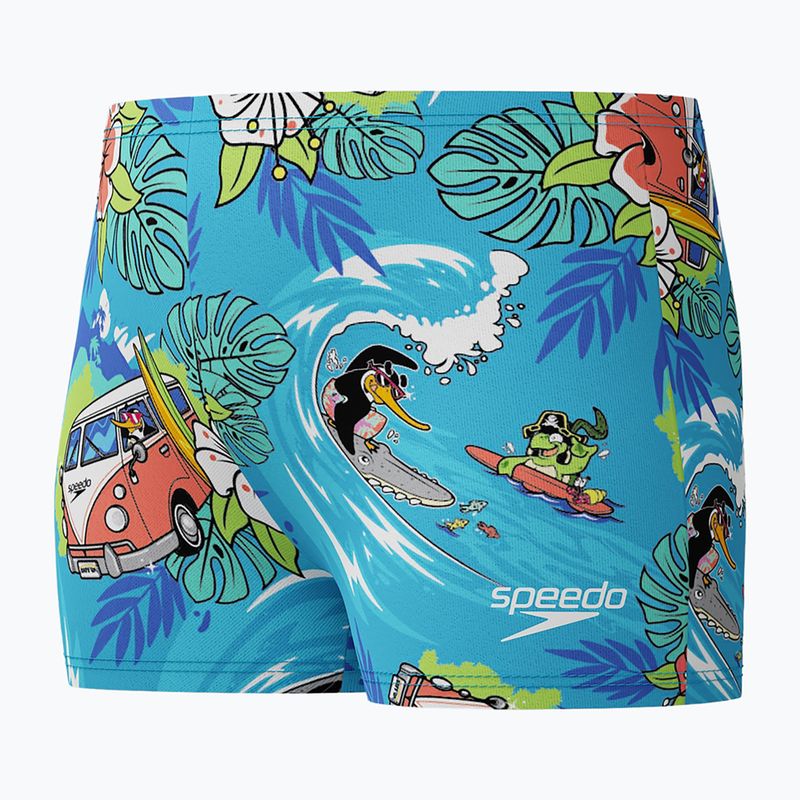 Bokserki pływackie dziecięce Speedo Learn To Swim Digital Allover Aquashort picton blue 3