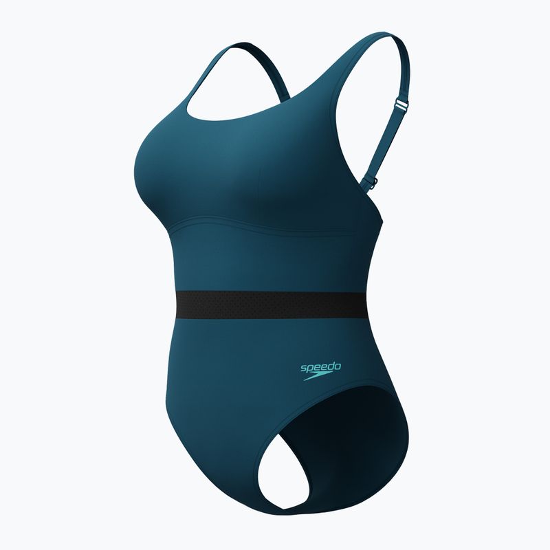 Strój pływacki jednoczęściowy damski Speedo Shaping LuniaGlow One Piece dark teal 3