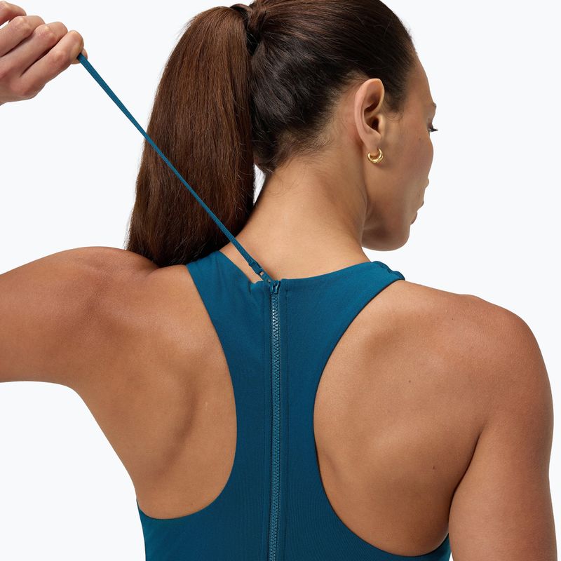 Strój pływacki jednoczęściowy damski Speedo Racer Zip with Built in Swim Bra dark teal 9