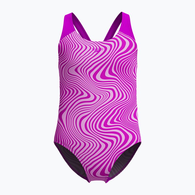 Strój pływacki jednoczęściowy dziecięcy Speedo Digital Allover Splashback diva