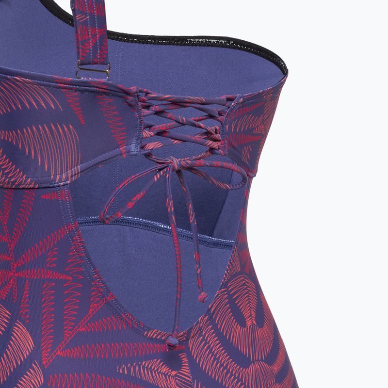 Strój pływacki jednoczęściowy damski Speedo Shaping Printed Asymmetric hapuna blue 4