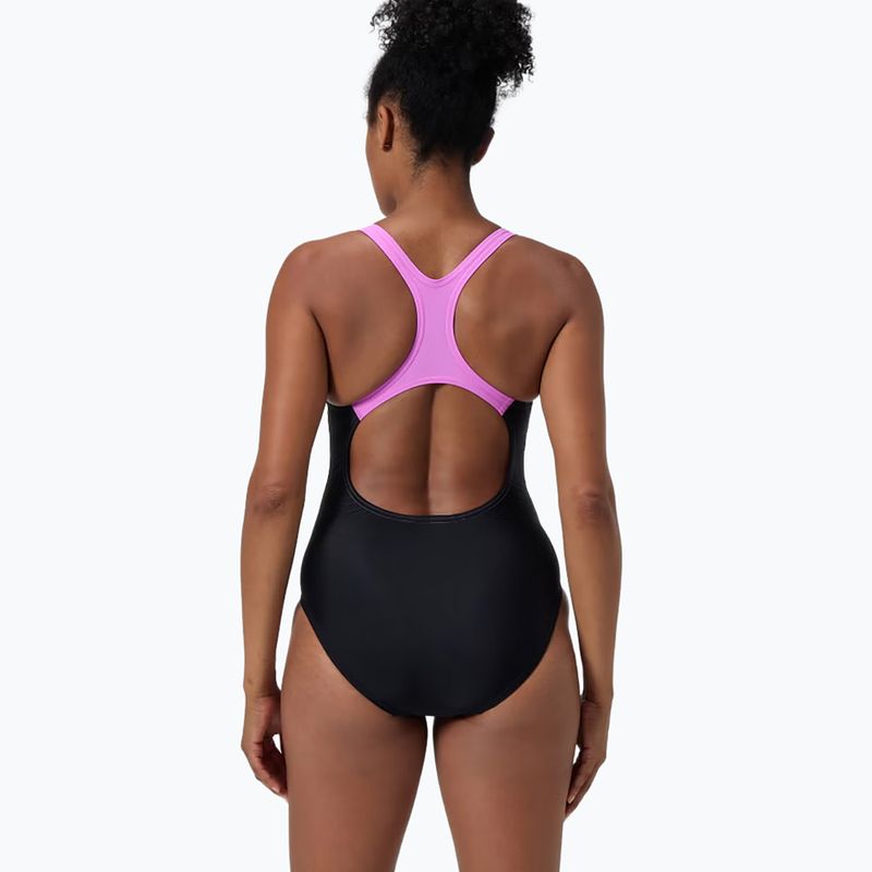 Strój pływacki jednoczęściowy damski Speedo Medley Logo Medalist neon violet 7