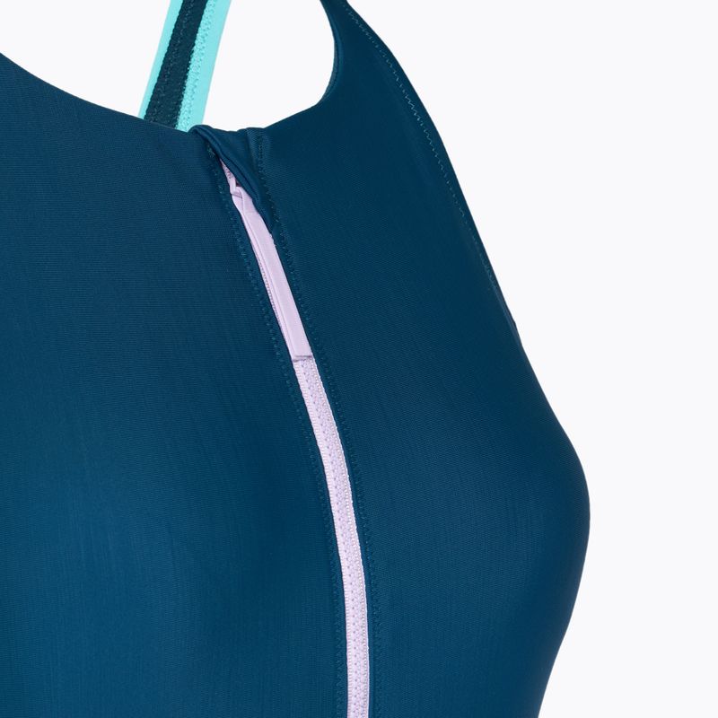 Strój pływacki jednoczęściowy damski Speedo Zip Colorblock dark teal 3