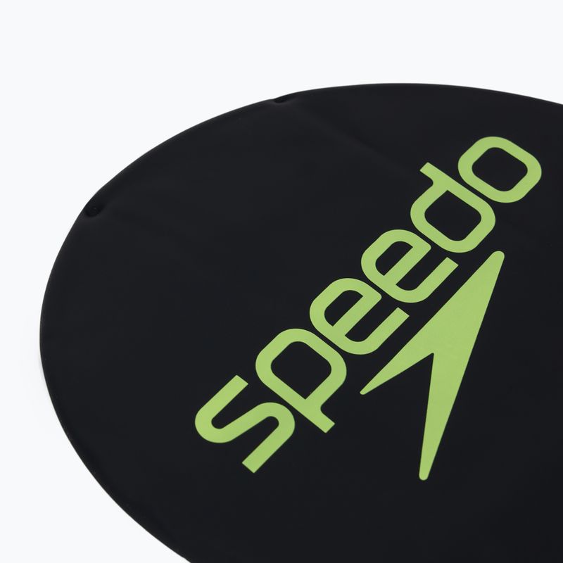 Czepek pływacki Speedo Printed Silicone black stacked logo 3