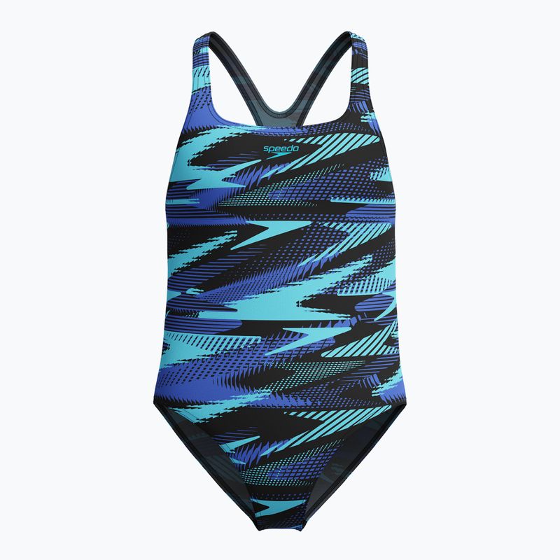 Strój pływacki jednoczęściowy dziecięcy Speedo HyperBoom Allover Medalist cobalt pop