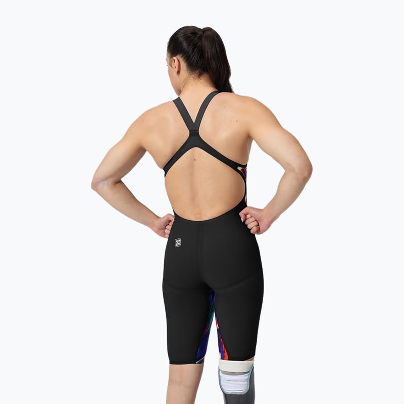 Strój pływacki jednoczęściowy damski Speedo Fastskin LZR Pure Valor 2.0 Openback Kneeskin black/molten blur 3